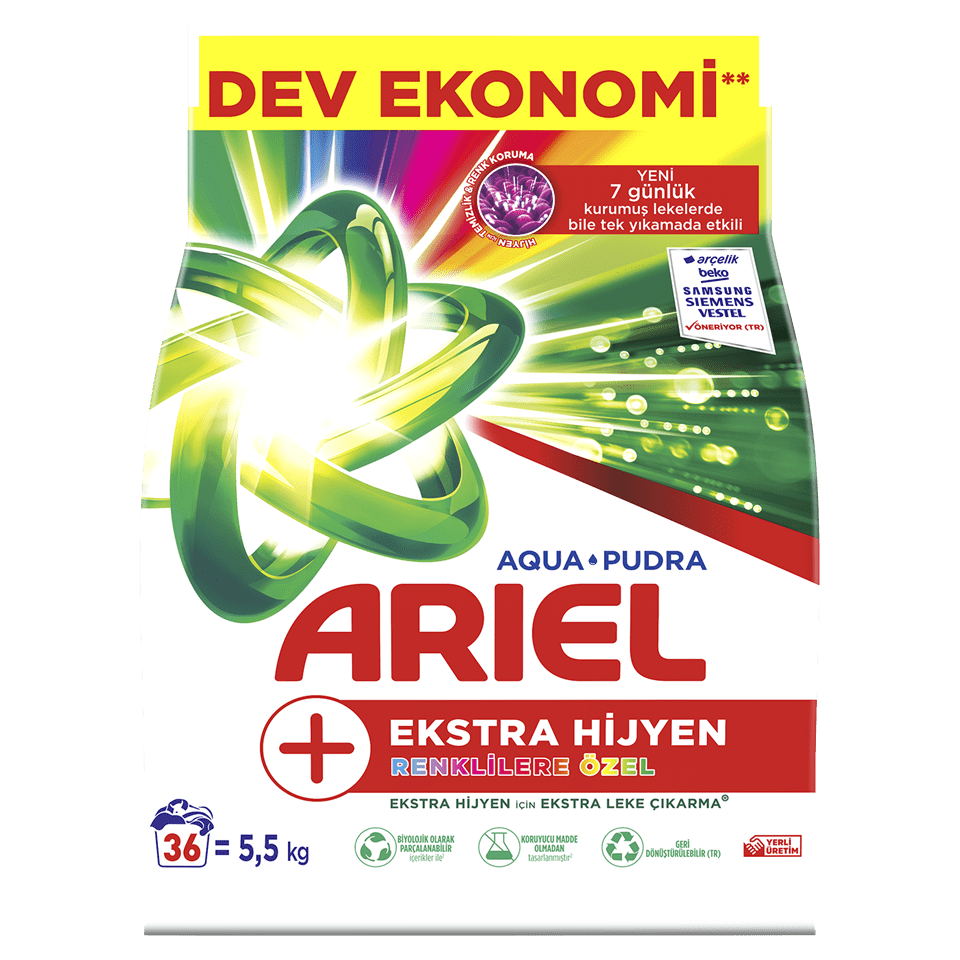 Ariel Ekstra Hijyen Renkliler